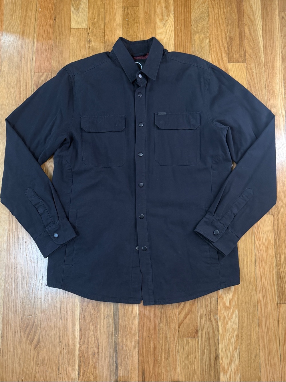 Volcom Larkin Navy Insulated Button-Up Shirt Jacket (M)